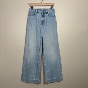 Everlane Jeans Womens 28 Blue The Summer Wide Leg High Rise Light Wash Denim